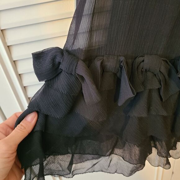 Juicy Couture bow detail sheer lined dress Size S - Picture 4 of 10